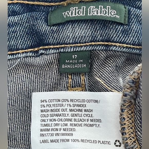 Wild Fable Low Rise Cargo Pockets Flare Blue Denim Jeans Streetwear Y2K Modern - Picture 11 of 11